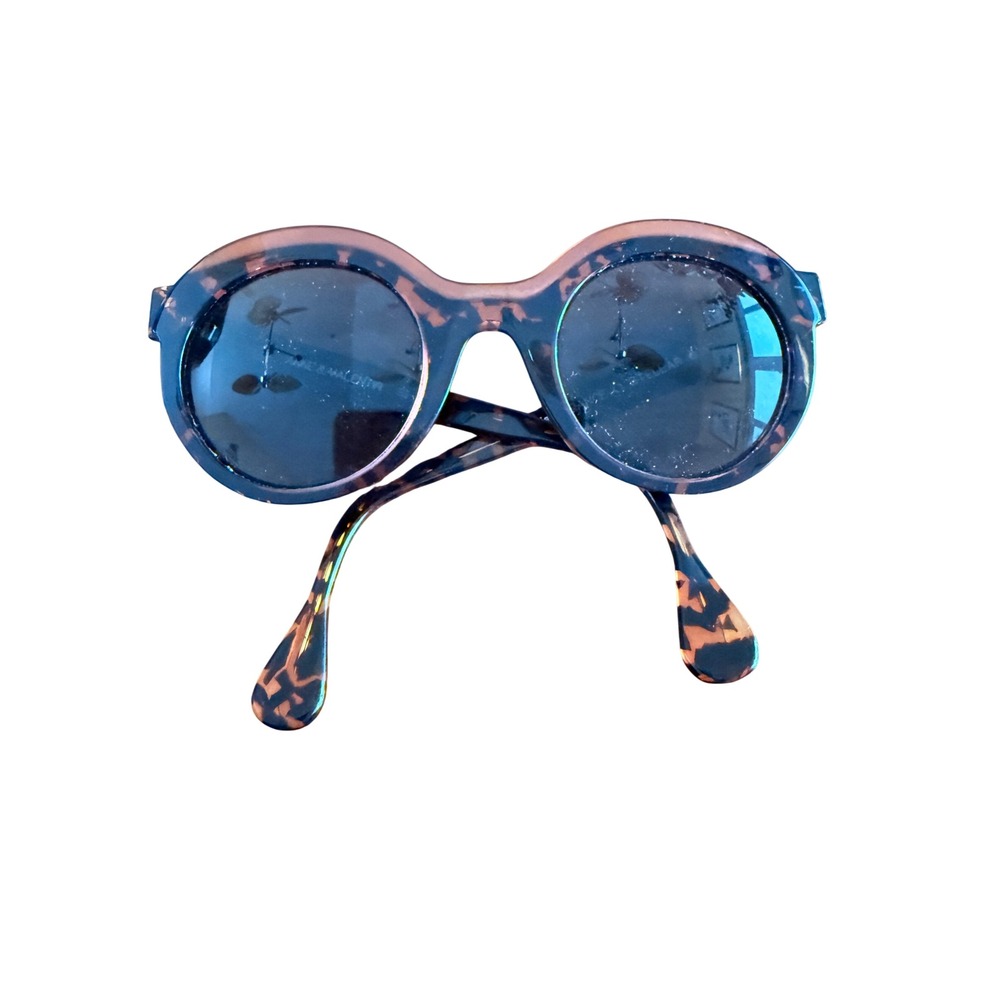 Vtg 90's Anne & Valentin Round Tortoiseshell Sunglass FRAMES ONLY French‎